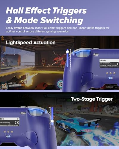 8Bitdo Pro 3 Bluetooth Controller with TMR Joysticks (Purple) | Swappable ABXY Buttons, Pro Back Buttons, Hall Triggers, Charging Dock, for Switch/Switch 2, Windows, Apple, SteamOS, Android - color: Purple, size: Pro 3