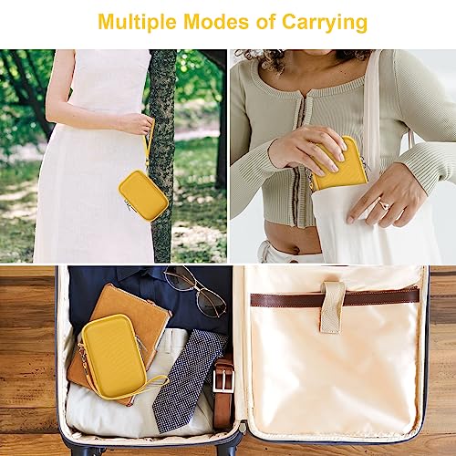 Canboc Carrying Case for Canon PowerShot G7 X Mark III/ G7X Mark II/ G7X Digital Camera, Point and Shoot Vlogging Camera Bag, Zipper Mesh Pocket fits USB Cable, Batteries, Yellow - color: Yellow