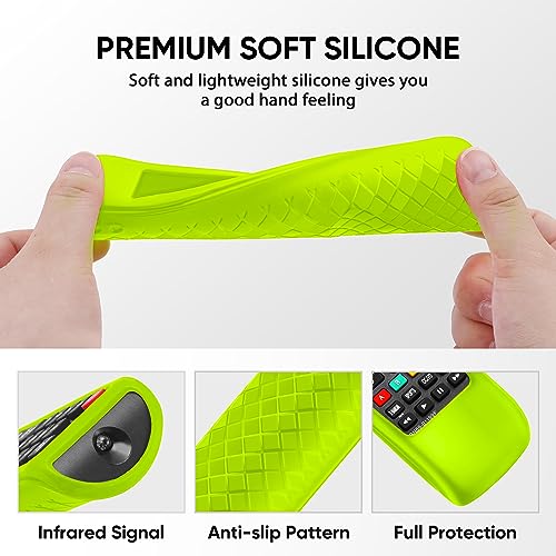 2Pack Case for Samsung TV Remote, Cover for Samsung Remote Control for Smart TV Universal Replacement Silicone Sleeve Skin with Lanyard Glow in The Dark Green and Blue - color: Green+Blue
