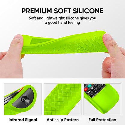 2Pack Case for Samsung TV Remote, Cover for Samsung Remote Control for Smart TV Universal Replacement Silicone Sleeve Skin with Lanyard Glow in The Dark Green and Blue - color: Green+Blue