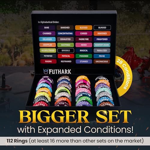 112 Vibrant DND Condition Markers - Great DND Gift in Fantastic Storage Box