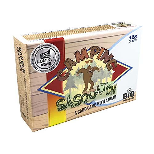 Camping with Sasquatch by Big Discoveries - A 128-Count Family Card Game with a Roar! | Fun Rummy Meets Slapjack Card Games for Kids, Teens, Adults, and Families - style: Camping with Sasquatch