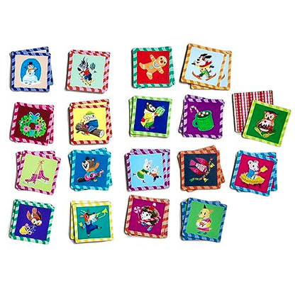 eeBoo: Memory & Matching Game- Woodland Holiday - 18 Themed Matching Pairs, Educational Preschool Game, Kids Ages 3+, 1-4 Players - style: Woodland Holiday