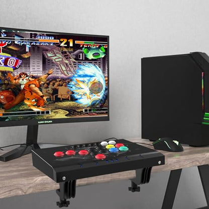 NBCP Arcade Fight Stick - Arcade fighting Joystick -Street Fighter Games Controler with Turbo for PS3, Nintendo Switch, PC Windows (7/8/10/11), Android TV Box,Raspberry Pi,NEOGEO Mini