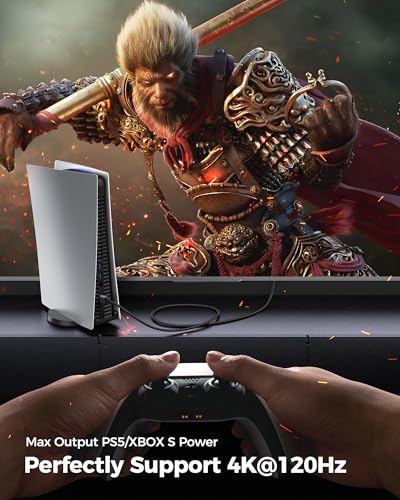 Silkland Certified HDMI 2.1 Cable Ultra High Speed 48Gbps Braided HDR 6.6FT | 4K@240Hz 144Hz 120Hz, 8K@60Hz, 1440P, HDR10+, eARC, HDCP 2.3, Dolby Atmos, DTS:X, Xbox, PS5, PS4, Roku TV, Monitor, PC TV - color: Grey, size: 6.6 Feet, style: 1-Pack