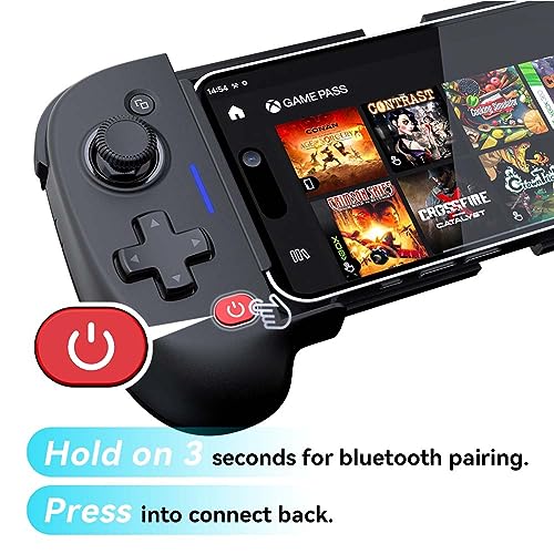 ShanWan Mobile Game Controller for Android with Upgrade Design PHONE CASE Support Phone Controller - PS Remote Play, Xbox Cloud, Steam Link, GeForce NOW, MFi Apple Arcade Games-Long Battery Life - size: For Android