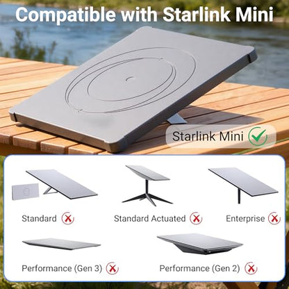 DAIERTEK Starlink Mini Protective Cover Case, Starlink Mini Accessories Silicone Protective Case Satellite Dish Waterproof & Anti-Scratch Cover Perfect for Outdoor Travel RV/Camping(Grey) - color: Gray