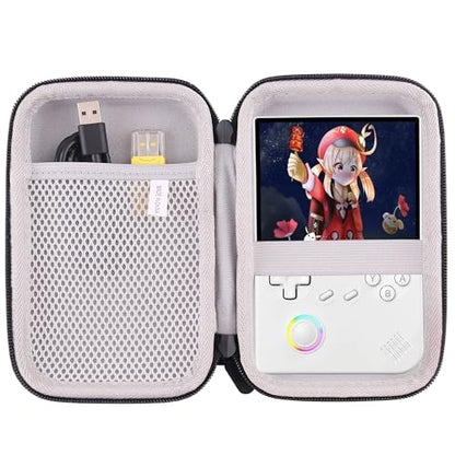 JINMEI Hard EVA Carrying Case Compatible with R36MAX/RG40XX V /RG CubeXX/ RG Cube/ Powkiddy RGB30 4-Inch Handheld Game Console Case (grey) - color: grey