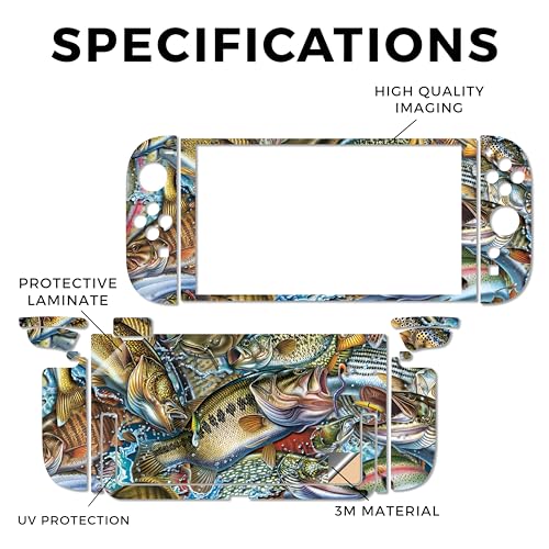 Gaming Skin Compatible with Nintendo Switch 2 Console Only - Action Fish Puzzle - Premium 3M Vinyl Protective Wrap Decal Cover - Easy to Apply | Crafted in The USA by MightySkins - color: Action Fish Puzzle, size: Switch 2 Console Skin Only, style: Matte