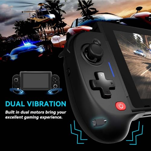 ShanWan Switch Controllers - One-Piece Joypad Replacement Switch OLED, Suitable for Handheld Mode, Adjustable Turbo and Dual Vibration, Ergonomic, 6-Axis Gyro, Compatible Programming Function - size: Switch Only