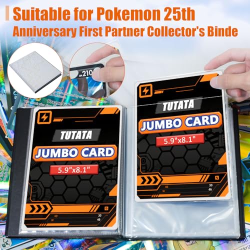 Jumbo-Card-Sleeves 4 Mil 5.9x8.1 Extra-Thick Big Card Protector Sleeves Jumbo Card Protector-50 Pack - size: XL 5.9x8.1"