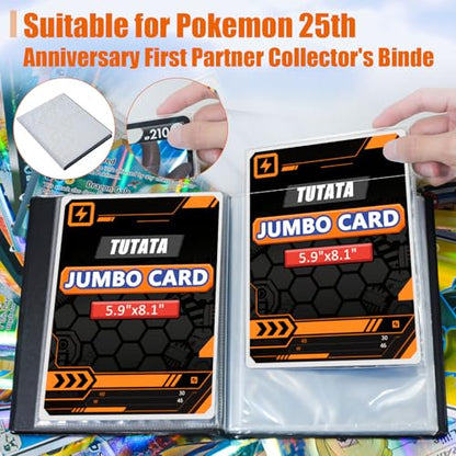 Jumbo-Card-Sleeves 4 Mil 5.9x8.1 Extra-Thick Big Card Protector Sleeves Jumbo Card Protector-50 Pack - size: XL 5.9x8.1"