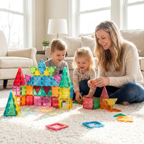 Bmag Magnetic Tiles, 36 PCS Building Blocks for Toddlers, 3D Magnet, STEM Educational Learning Building Blocks for Kids Children, Stacking Montessori Toys Gifts for Boys Girls - size: 36 PCS