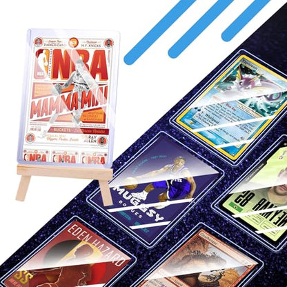 32ct Topload for Cards, JIQEZNL 35pt Hard Card Sleeves, 3" x 4" Card Sleeves Hard Plastic, Card Sleeve for Trading Cards, Rigid Pokemon Card Protectors Hard Plastic for MTG, Yugioh, Baseball, Sports - style: 32 Topload