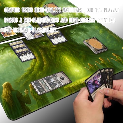Board Game 14x24in MTG Playmat Compatible for OCG CCG RPG TCG Playmats (Summon the Tree Spirit) - color: Summon the Tree Spirit