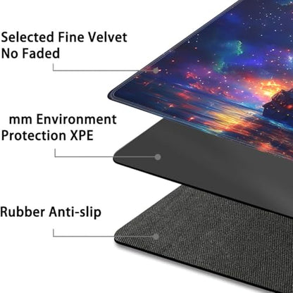 for MTG Game Playmat - 24 x 14 inches with Dices and Storage Bags, Non-Slip Base for TCG and Board Game Card Mats, Trading Card Games Mat, Sailing Adventure Ship Pattern Collectible Card Playmats - color: Jv-playmat-p7-1-g188