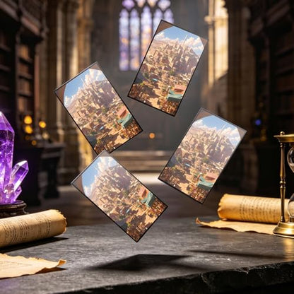 MTG Card Sleeves -Commercial District- Surveil Lands - Ultra Clear Front & Matte Finish Back, 100 Count Standard Size Matte Art Sleeve for Magic the Gathering - color: Commercial District