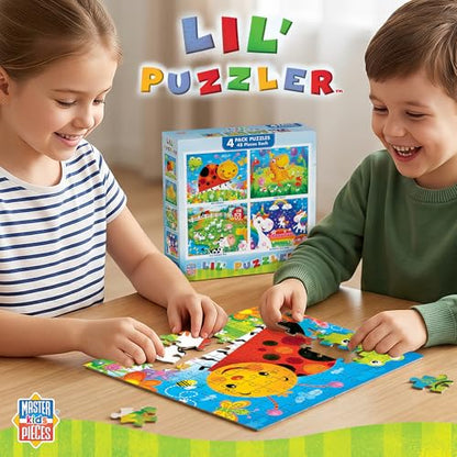 MasterPieces – Jigsaw Puzzle Set for Kids 6+ Years, 4-Pack of 48 Pieces, Educational and Fun Game, Lil Puzzler Collection, Gift Idea for Children, 8" x 10" - style: Lil Puzzler