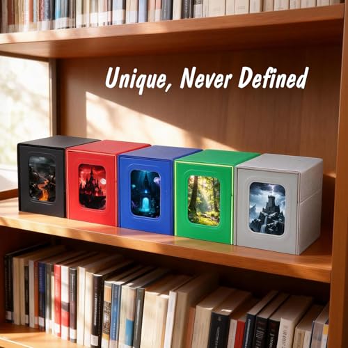 Patented MTG Commander DekBox, 100+ Double Sleeved Card Storage Box with Dice Tray, 35pt Card Holder & 2 Dividers - Magnetic Deck Case for TCG/CCG/Magic/Sports Cards, Green - color: GREEN