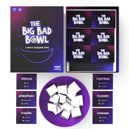 Gouda Games Big Bad Bowl – Ultimate 600 Cards Fun Party Game for Adults | Engaging Icebreakers, Hilarious Group Challenges, Guessing Game, Travel-Friendly, Gift for Game Night, Ages 18+