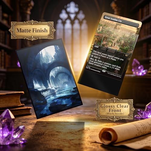 MTG Card Sleeves -Undercity Sewers- Surveil Lands - Ultra Clear Front & Matte Finish Back, 100 Count Standard Size Matte Art Sleeve for Magic the Gathering - color: Undercity Sewers