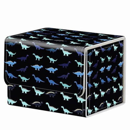 Strong Magnet MTG Demon Deck Box Playing Card Case Magic Deck Box Creative Pattern Trading Card Storage Box for TCG for Collectible Games, Cute Black Green Blue Dinosaurs - color: Cute Black Green Blue Dinosaurs