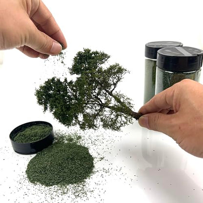 Multicolor Leaf Model - 300ml Miniature Scenery Material for Train Railway, Diorama, Car Scene & Scale Landscape Layouts (Dark Green) - color: Dark Green