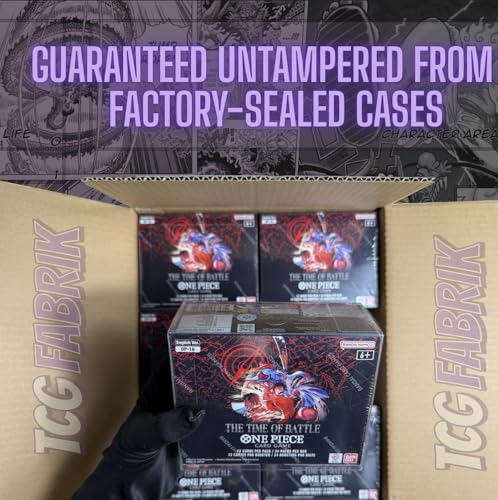 OP16 The Time of Battle Booster Box English OP-16 Booster Box Display Factory Sealed for OP16 Paramount War Theme One Piece Cards English TCG (24 Packs) + Custom TCG Fabrik Don Card