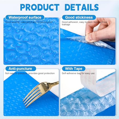 Engrowtic 302 Pcs Trading Card Shipping Protector Set Include 200 Precut Plastic Inserts Card Mailers 100 Poly Bubble Mailers Padded Envelopes and 2 Masking Tape(Blue,4.5 x 3.5 Inch) - color: Blue, size: 4.5 x 3.5 Inch