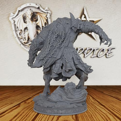 AUSPDICE Terrifying 28mm Unpainted Werewolf Figure - Customizable Fantasy Miniature for DND & Horror Tabletop RPG Campaigns - Monster Model for Painting & Gaming-AS162