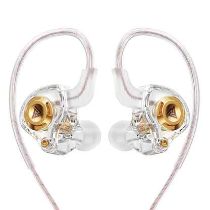 Wired Gaming Earbuds in-Ear Headphones HiFi Game Head Phones in Ear Monitors Deep Bass Sound Wired-Earbuds with 1DD 10mm Dynamic Driver Inear Earphones IEM for Music Gaming Video Calling (White) - color: 화이트.