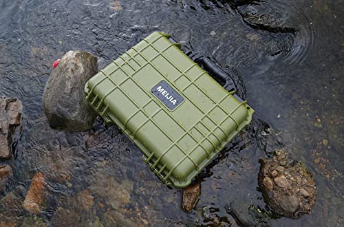 MEIJIA All Weather IP67 Waterproof Hard Camera Case,Hard Protective Case,Hard Case with Customizable Foam,Fit Use of Drones,Camera,Equipments,Pistols(Green,18.5 x14.06x6.93inches) - color: Green, size: 18.5 x14.06x6.93inches