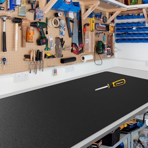 Black Plastic Table Cover Protector, 24" x 48" Waterproof Easy Flat PVC Desk Pad Mat, 1.5mm Thick Rectangle Vinyl Table Top Protector for Dining Room Table, Office, Dresser - color: Black, size: 24" x 48"