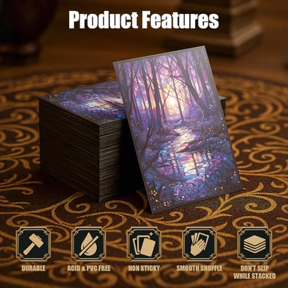 MTG Card Sleeves - Swamp - Ultra Clear Front & Matte Finish Back, 100 Count Standard Size Matte Art Sleeve for Magic The Gathering - color: Swamp