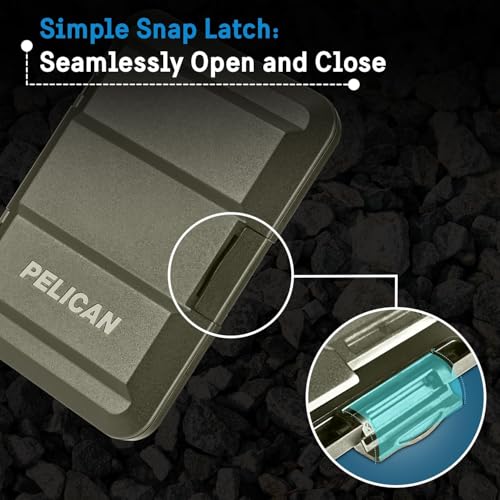 Pelican MagSafe Wallet for iPhone - Heavy Duty MIL-STD Snap-On Phone Magnetic Wallet and Phone Card Holder - Detachable and Slim Hard Case for iPhone 17 Pro Max/16 Pro Max/15/14/Pixel 10 - OD Green - color: Green, style: Protector