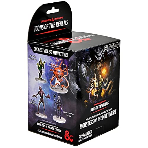 WizKids -Games D&D Icons of The Realms Miniatures: Booster Mordenkainen Presents Monsters of The Multiverse (Set 23) - Single Booster - 4 Pre-Painted Miniatures, Randomly Assorted