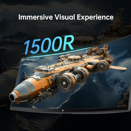 KTC 34 Inch 180Hz WQHD Ultrawide 3440X1440 Curved Gaming Monitor, H34S5 | 1500R Curvature, PIP/PBP, 4000:1 Contrast, FreeSync, HDR, VESA, Tilt Swivel Height Pivot Adjustment - color: Black, size: 34-inch