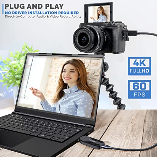 PyleUsa HDMI Capture Card - Camera Link 4K USB3.1 GEN1 HDMI-to-USB Audio-Video Recording via DSLR Camcorder Action Cam, Record Directly to Computer Gaming,Streaming,Conference,Live Broadcast,PLINK 2 - style: Mini Power Capture Card