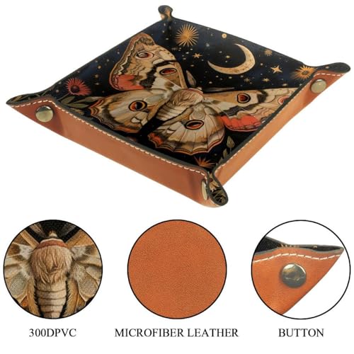 Butterfly Moth Moon Dice Tray Dice Rolling Tray Folding Dice Holder for Dice Games, Like RPG, DND and Other Table Games - color: Multi 16