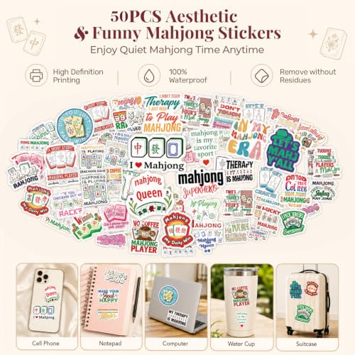 Pink Mahjong Mat for Table & 50PCS Stickers| Carrying Bag, Heavy Floral Mahjong Mats & 2 Dices, Noise Reduction Non Slip Foldable, 31.5x31.5 Game Table Cover, for Playing Card, Board Tile Games - color: Pink