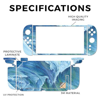 Glossy Glitter Gaming Skin Compatible with Nintendo Switch 2 Console Only - Perfect Wave - Premium 3M Vinyl Protective Wrap Decal Cover - Easy to Apply | Crafted in The USA by MightySkins - color: Perfect Wave, size: Switch 2 Console Skin Only, style: Glo