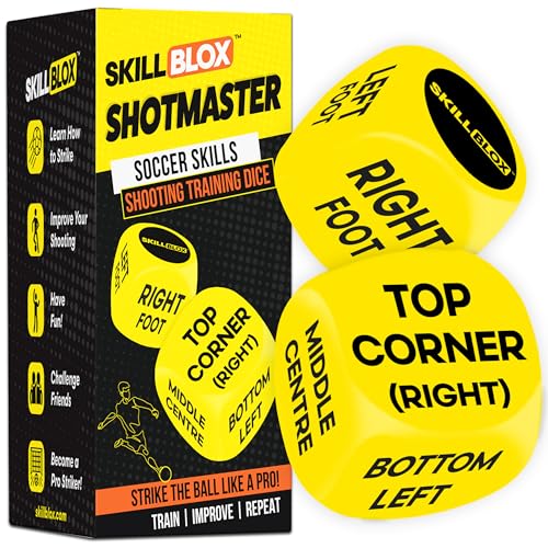 ShotMaster Soccer Shooting Training Dice | Soccer Gifts for Boys | Kick Up & Shooting Training Dice | Fun Soccer Skill Games for Kids | Screen Free Sports Toys & Soccer Gifts - size: Shooting Dice