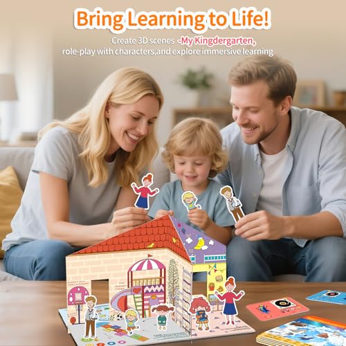 Interactive Search and Find Activity Books for Kids Ages 3-5, Toddler Travel Games Toys for Car Airplane, Road Trip Activities for Kids 4-8, Educational Preschool Learning Toys Gift with a Talking Pen - style: Search and find