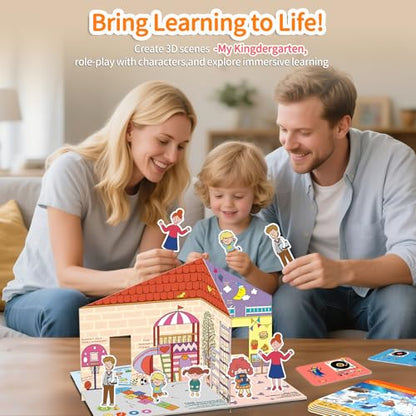 Interactive Search and Find Activity Books for Kids Ages 3-5, Toddler Travel Games Toys for Car Airplane, Road Trip Activities for Kids 4-8, Educational Preschool Learning Toys Gift with a Talking Pen - style: Search and find