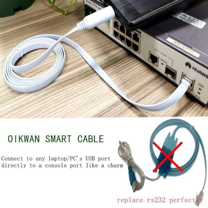 Console Cable USB to RJ45, USB Cable Compatible with Routers/Switch/Windows 7, 8,10,11 (10ft) - size: 10 ft