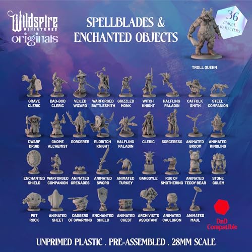Wildspire Spellblades & Animated Objects Miniatures for DND, D&D Miniatures, Dungeons and Dragons Minis Figures