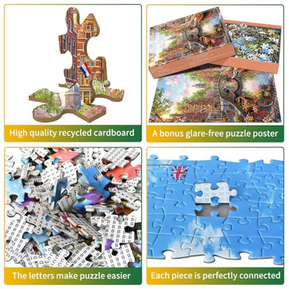 Jigsaw Puzzles for Adults 1000 Piece Puzzle for Adults 1000 Pieces Puzzle 1000 Pieces-Charming Amsterdam