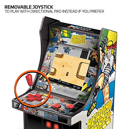 My Arcade Micro Player Mini Arcade Machine: Heavy Barrel Video Game, Fully Playable, 6.75 Inch Collectible, Color Display, Speaker, Volume Buttons, Headphone Jack - Electronic Games,DGUNL-3205 - style: Heavy Barrel