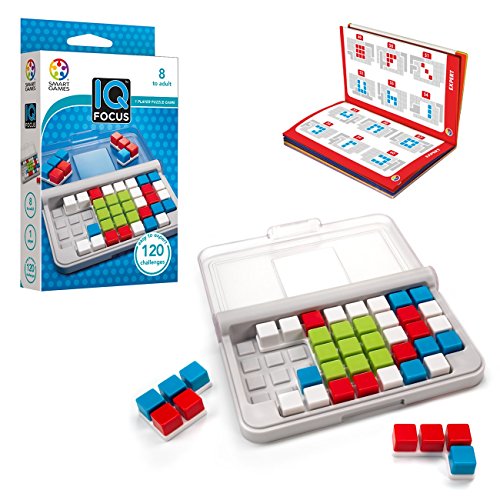 SmartGames IQ Focus – Color & Logic Puzzle with 120 Challenges – Compact Brain Teaser Game for Kids & Adults Ages 7+ - style: IQ Focus