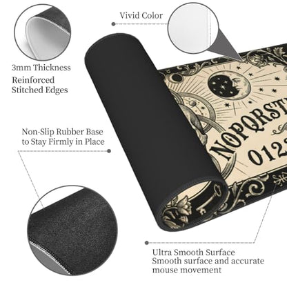 Extended Gaming Mouse Pad, Large Mouse Mat, XL Desk Pad for Keyboard and Mouse, Non-Slip Rubber Base & Stitched Edges for Gamer Office 31.5x11.8 in - color: 19